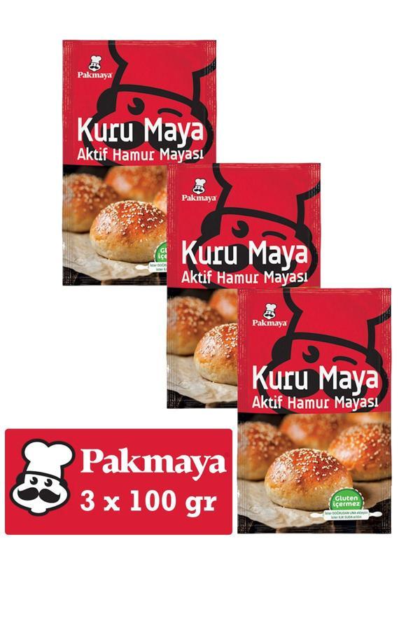Pakmaya Aktif Kuru Hamur Mayası 100 Gr X 3 Adet - Image 1