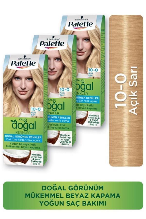 Palette Kalıcı Doğal Renkler Saç Boyası 10-0 Açık Papatya X 3 Adet - Image 1