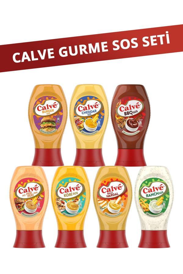 Calve Sos Paketi Ranch Sos + Burger Sos + Cheddar + Ballı Hardal + Bbq + Peri Peri Sos + Köri Sos - Image 1