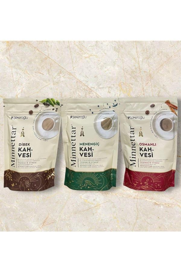 Şekeroğlu Minnettar 3’Lü Aile Paketi ( Osmanlı+Menengiç+Dibek ) 3 X 165 Gram - Image 1