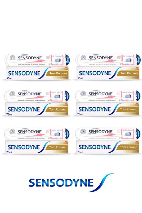 Sensodyne Tam Koruma Diş Macunu 75 Ml + Yumuşak Diş Fırçası X 6 Adet - Image 1