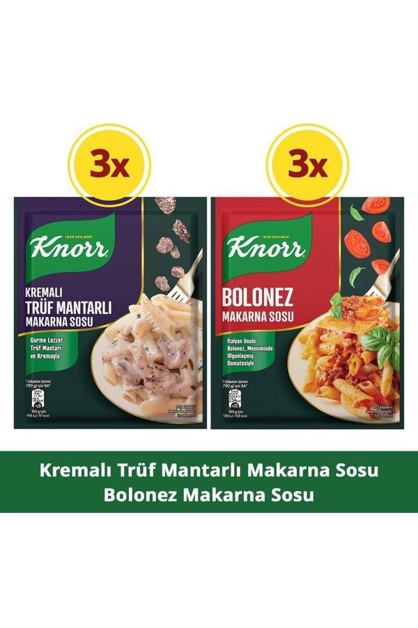 Knorr Trüf Mantarlı Makarna Sosu 52G X3 + Bolonez Makarna Sosu 45G X3 - Image 1