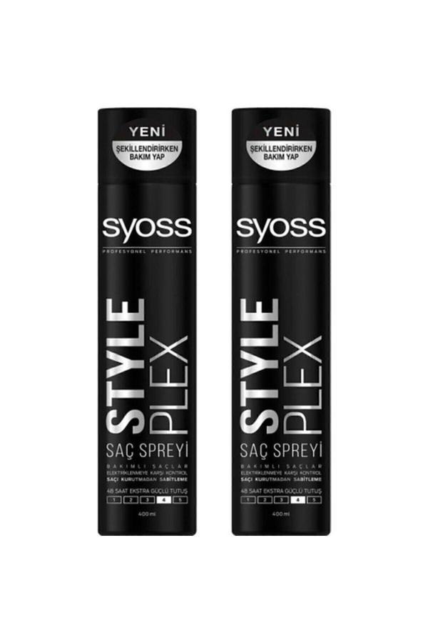 Syoss Style Plex Saç Spreyi 400 Ml - 2 Adet - Saç Şekillendirici - Image 1