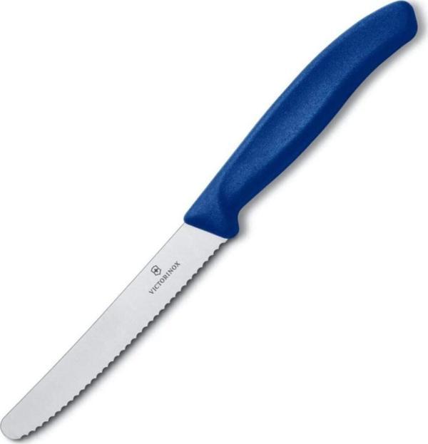 Victorinox 6.7832 Domates Sosis Bıçak Testere Ağız Mavi 11 cm - Image 1