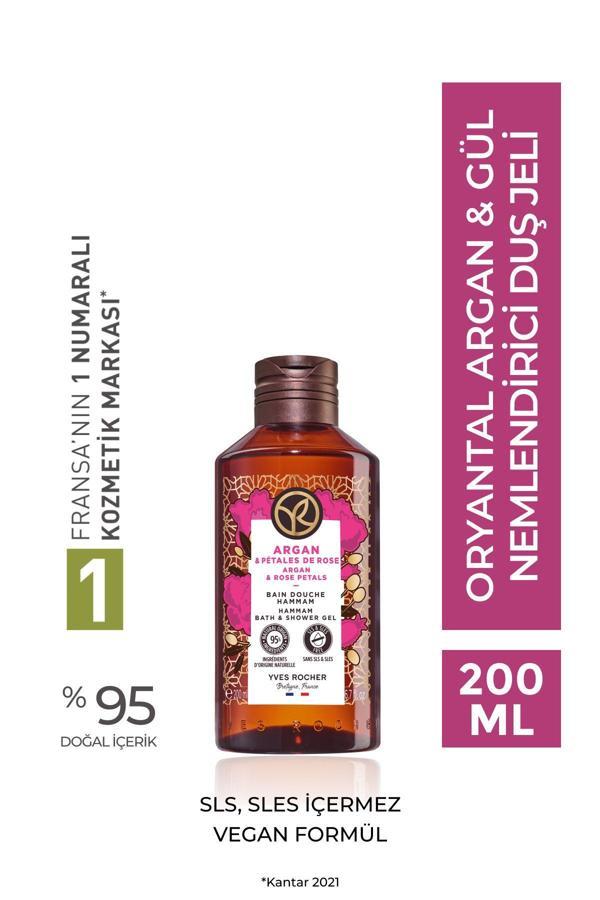 Yves Rocher Oryantal Argan Ve Gül Kokusu İle Ciltleri Derinlemesine,Yumuşak Şekilde Temizleyici Duş Jeli 200ml - Image 1