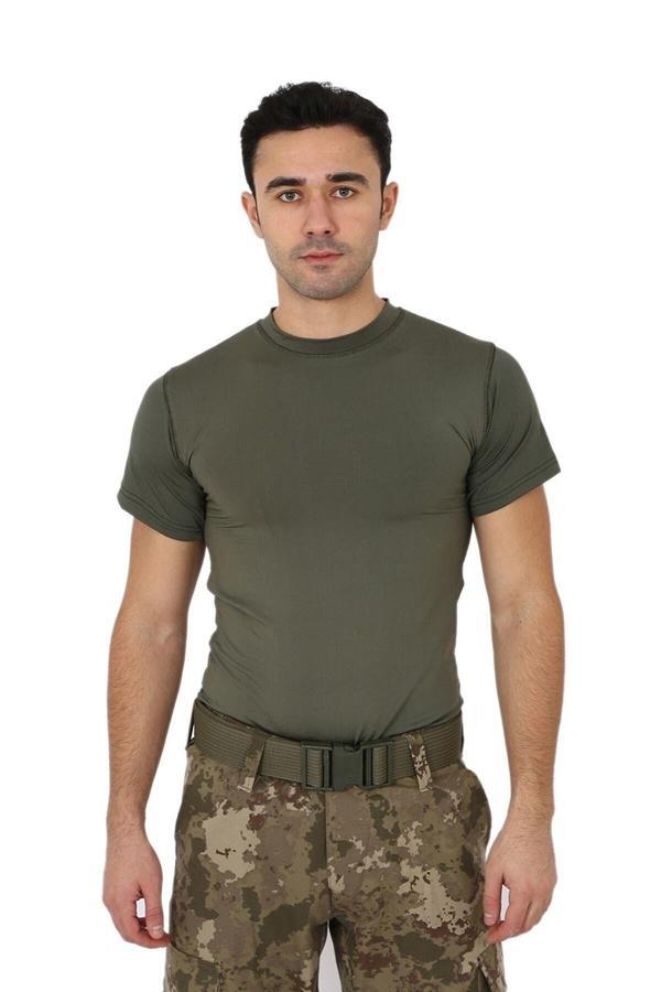 Kordak Haki Microfiber Tişört - Kısa Kol Micro T-Shirt - Spor Tişörtü - Askeri Malzeme XL - Image 1