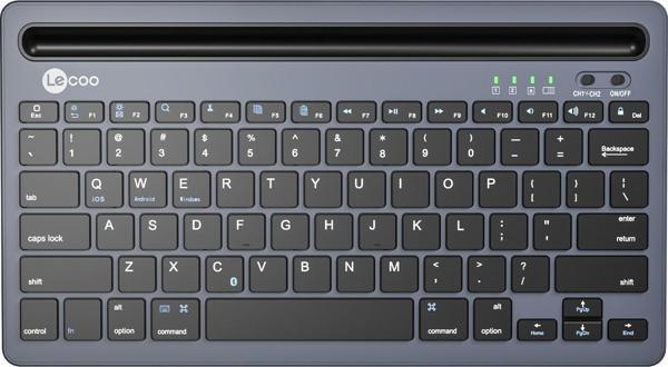 Lenovo Lecoo BK100 Çoklu Cihaz ile Uyumlu Şarj Edilebilir Kablosuz Bluetooth Türkçe Q Klavye - Image 1