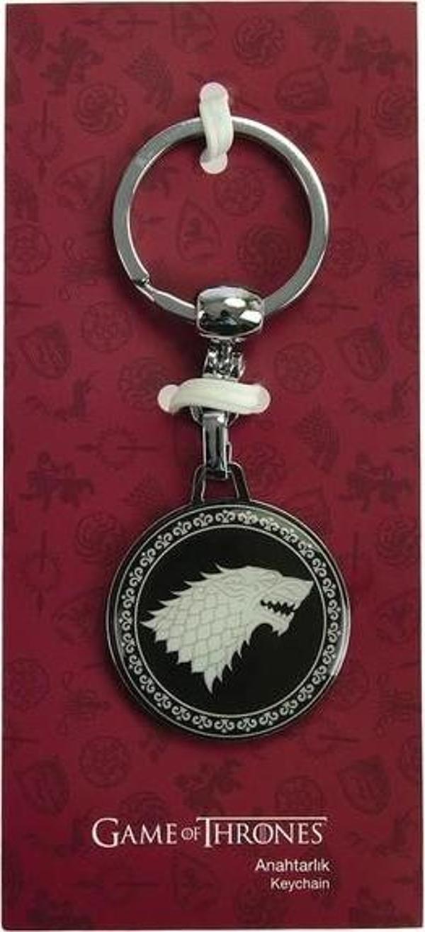 Game of Thrones Stark Tekli Anahtarlık Siyah - Image 1