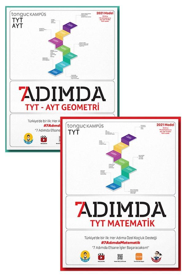 Tonguç Yayınları 7 Adımda Tyt-Ayt Geometri Soru Bankası + 7 Adımda Tyt Matematik Soru Bankası - Tonguç Yayınları - Image 1