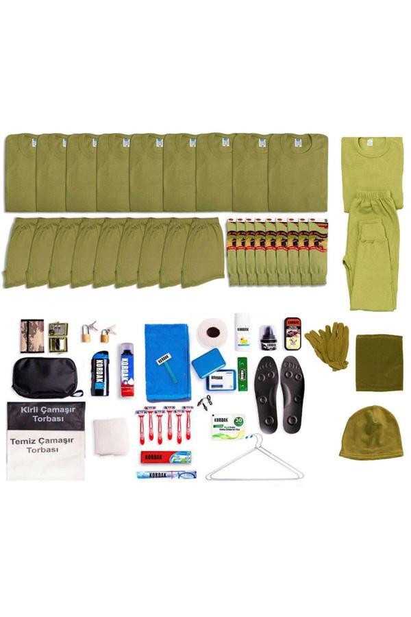 Kordak 9'Lu Kışlık Tavsiye Bedelli Askerlik Paketi - Kışlık Askeri İçlik - Bedelli Asker Malzemeleri L - Image 1