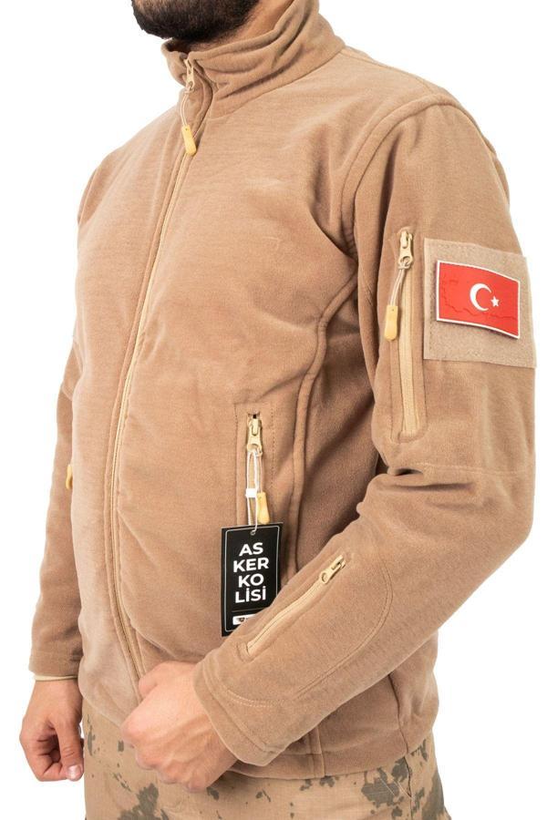 Asker Kolisi Bej Taktik Outdoor Polar - Tactical Polar - Türk Bayrağı Peç Hediyeli S - Image 1