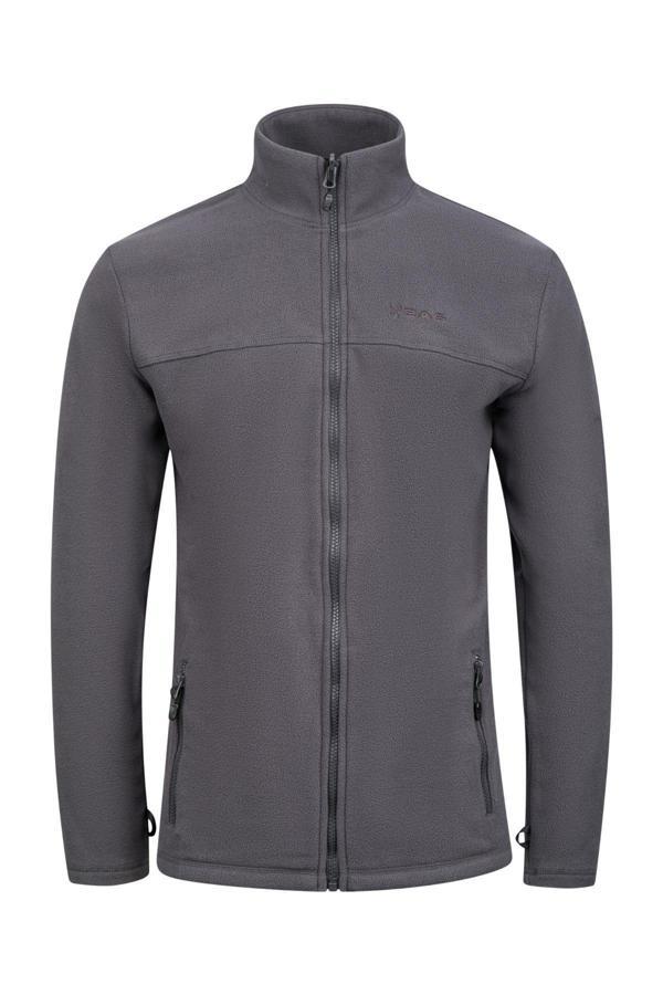 2as Chestert Erkek Tam Fermuarlı İnce Polar Sweatshırt Antrasit - Image 1