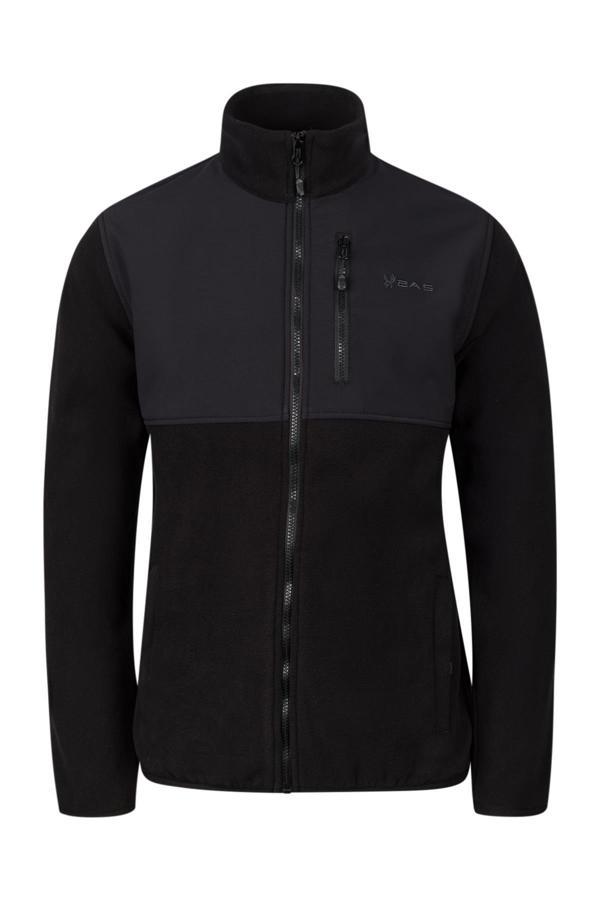 2AS Cliff Erkek Parçalı İnce Polar Sweatshirt Siyah - Image 1