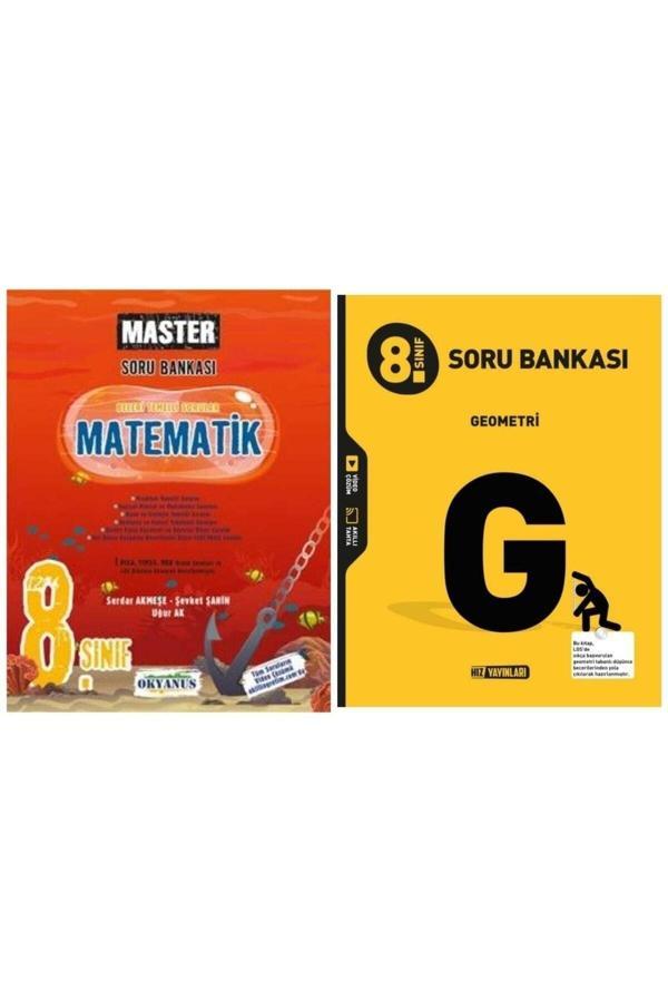 Okyanus Yayınları 8.Sınıf Master Matematik Soru Bankası + Hız Yayınları 8.Sınıf Geometri Soru Bankası - Okyanus Yayıncılık - Image 1