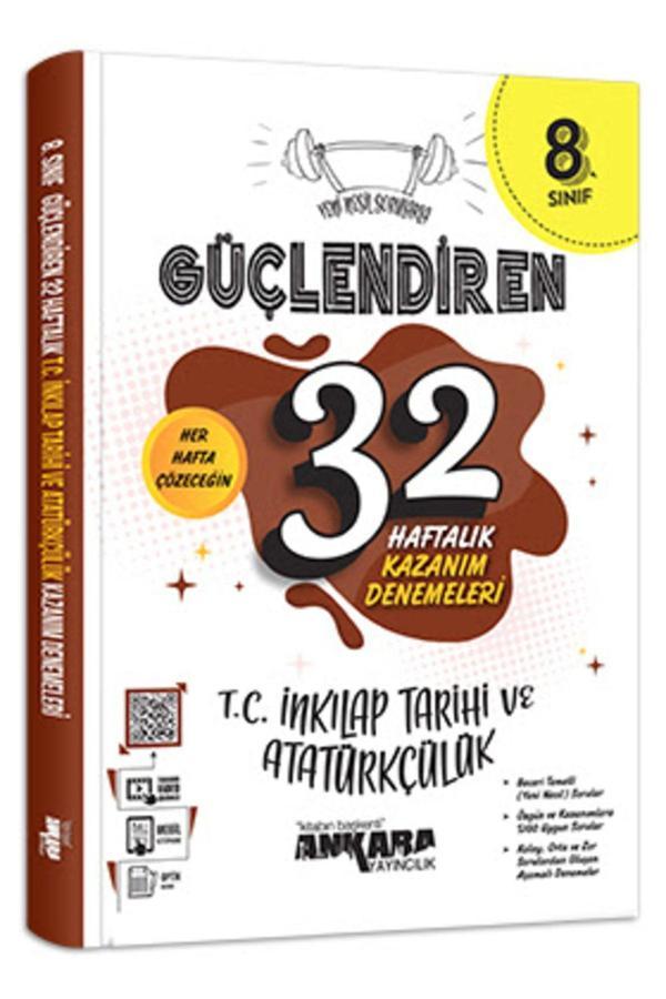 Ankara Yayıncılık Ankara Yayın 8. Sınıf Güçlendiren 32 Haftalık T.C Inkılap Tarihi Ve Atatürkçülük Kazanım Denemeleri - Ankara Yayıncılık - Image 1