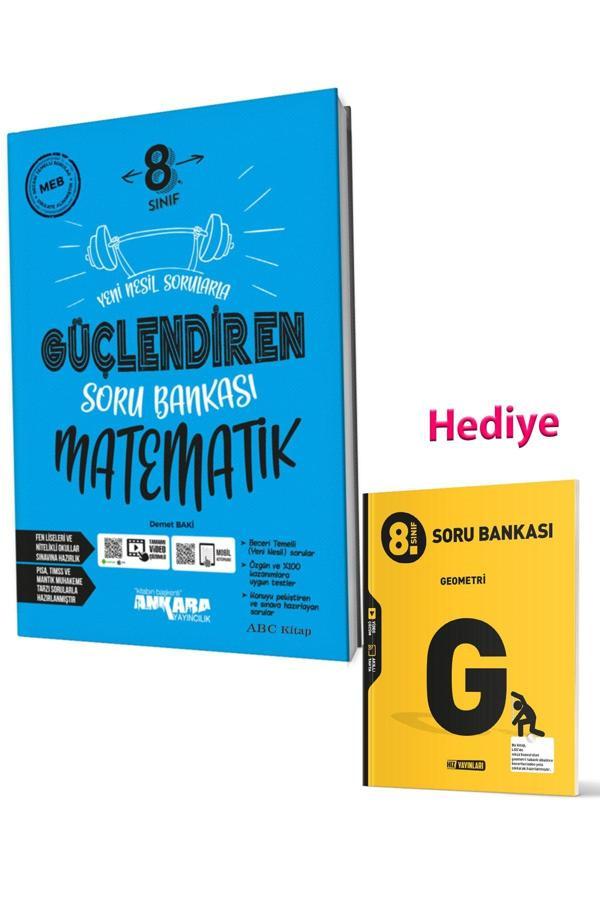 Ankara Yayıncılık 8. Sınıf Matematik Güçlendiren Soru Bankası Ve Hız Geometri Soru Bankası (2 Kitap) - Ankara Yayıncılık - Image 1