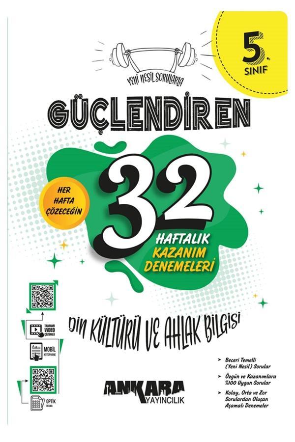 Ankara Yayıncılık Yeni Müf. 8.Sınıf Din Kültürü Yeni Nesil Sorularla Güçlendiren 32 Haftalık Kazanım Denemeler - Ankara Yayıncılık - Image 1