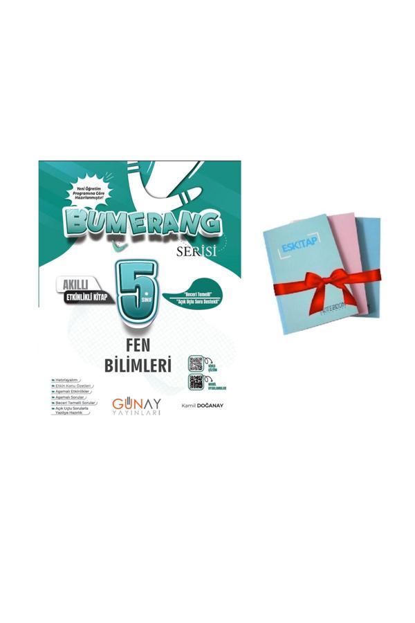 Günay Yayınları 5. Sınıf Bumerang Fen Bilimleri Konu Anlatımlı Ve Etkinlikli Soru Bankas( 1 Adet Not Defteri Hediye) - Günay Yayınları - Image 1