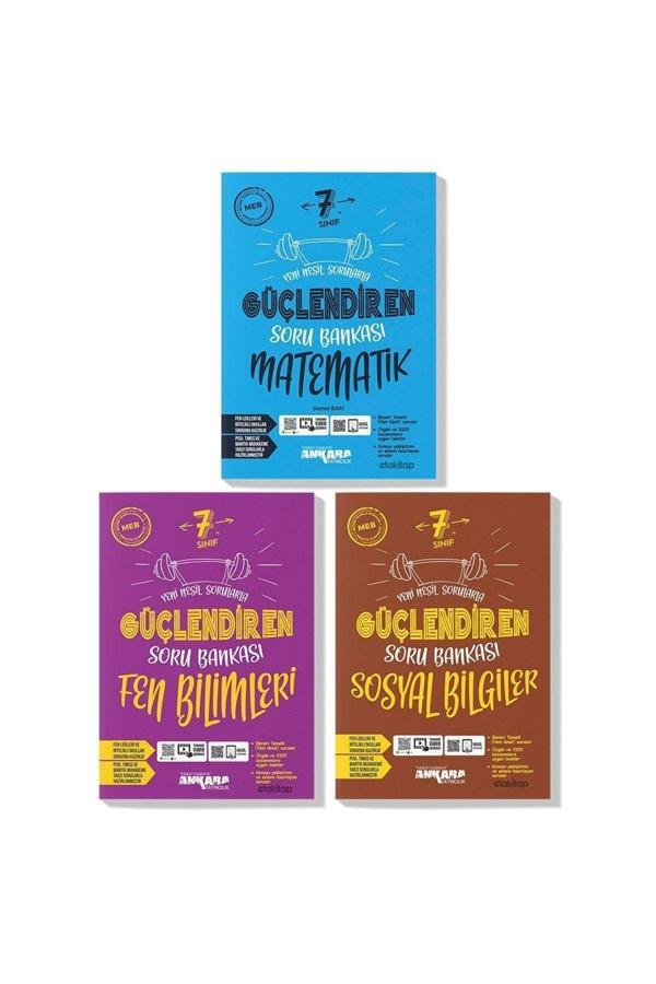 Ankara Yayınları Ankara 7. Sınıf Matematik Fen Sosyal Güçlendiren Soru Bankası Seti (3 Kitap) - Ankara Yayıncılık - Image 1