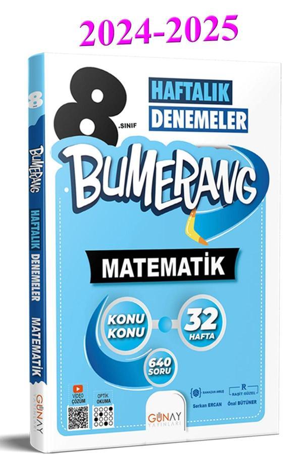 Günay Yayınları 2025 8.Sınıf Lgs Bumerang 32’Lik Haftalık Matematik Denemeleri - Günay Yayınları - Image 1