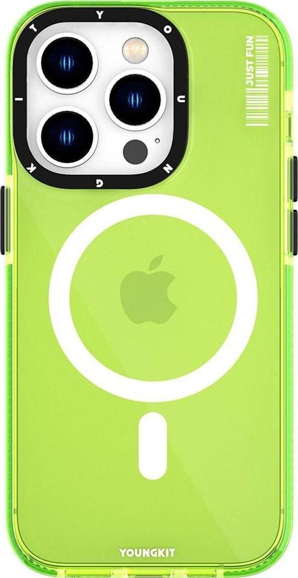 YoungKit iPhone 14 Pro Max Uyumlu Kılıf Magsafe Kablosuz Şarj Özellikli Crystal Color Serisi Kapak - Image 1