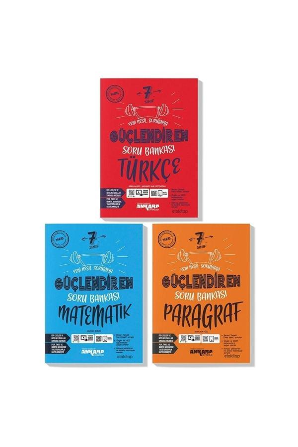 Ankara Yayıncılık Ankara 7. Sınıf Türkçe Matematik Paragraf Güçlendiren Soru Bankası Seti 2023 (3 Kitap) - Ankara Yayıncılık - Image 1