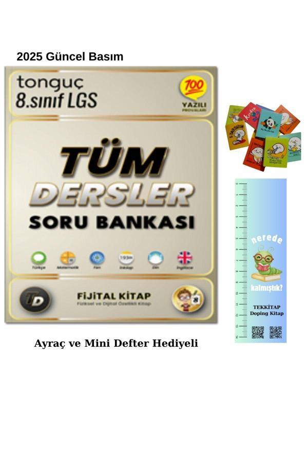 Tonguç Yayınları 8. Sınıf Fijital Tüm Dersler Soru Bankası 2025 (Tırtıl Ayraç-Mini) - Tonguç Yayınları - Image 1