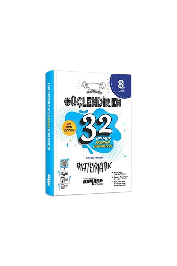 Ankara Yayıncılık 8. Sınıf Güçlendiren 32 Haftalık Matematik Kazanım Denemeleri 2024-2025 Güncel Baskı - Ankara Yayıncılık - Image 1