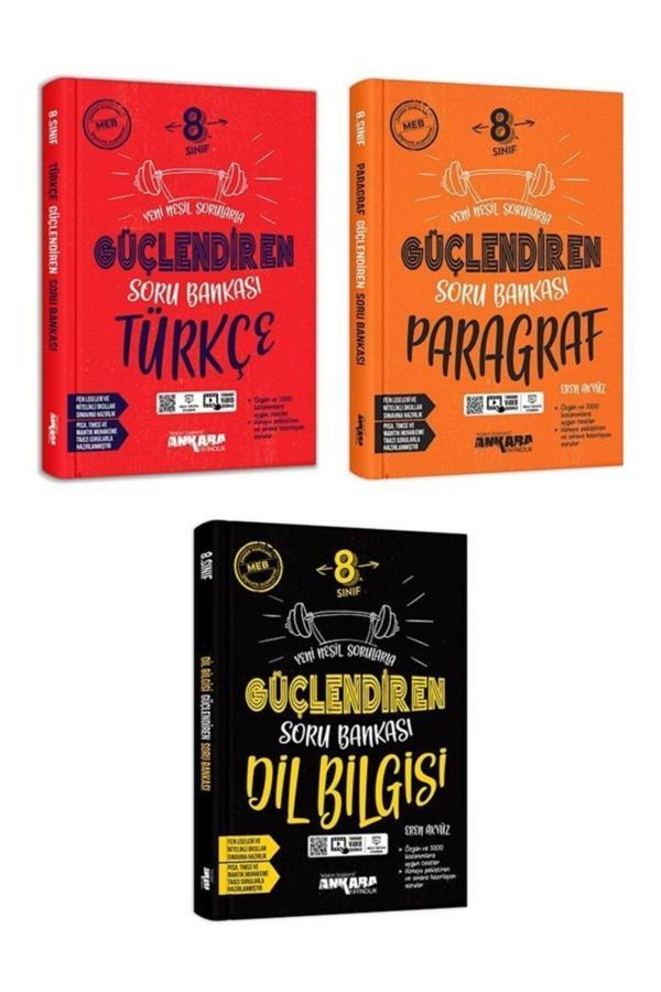 Ankara Yayıncılık 8. Sınıf Türkçe Dilbilgisi Paragraf 3'Lü Güçlendiren Soru Bankası Seti - Ankara Yayıncılık - Image 1
