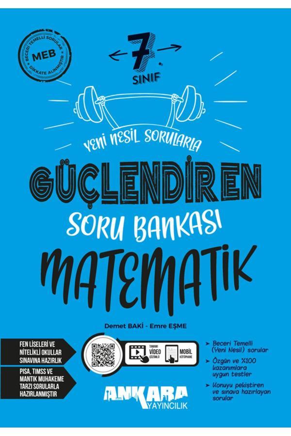 Ankara Yayıncılık 7. Sınıf Matematik Güçlendiren Soru Bankası 2024-2025 Güncel Baskı - Ankara Yayıncılık - Image 1