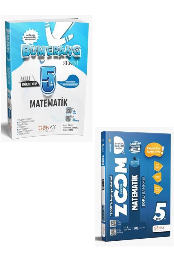 Günay Yayınları 5.Sınıf Bumerang Etkınlıklı Matematık + 5.Sınıf Zoom Serısı Matematık Soru Bankası - Günay Yayınları - Image 1