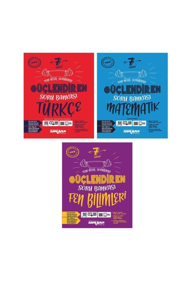 Ankara Yayıncılık Ankara Yayınları 7. Sınıf Güçlendiren Türkçe + Matematik + Fen Bilimleri Soru Bankası Seti - Ankara Yayıncılık - Image 1