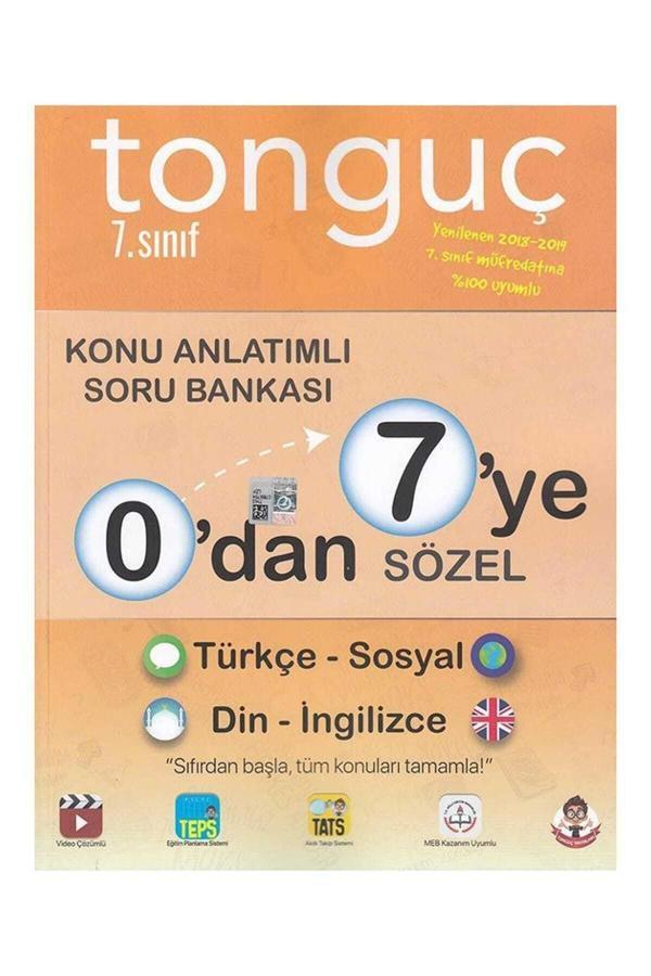 Tonguç Yayınları 7. Sınıf 0'Dan 7'Ye Konu Anlatımlı Soru Bankası Sözel - Tonguç Yayınları - Image 1