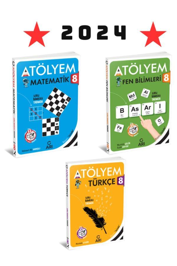 Arı 2024 Lgs 8. Sınıf Matematik + Fen Bilimleri + Türkçe Atölyem Seti - Arı - Image 1