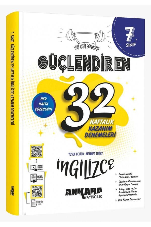 Ankara Yayıncılık 7. Sınıf İngilizce Güçlendiren 32 Haftalık Kazanım Denemeleri  - Ankara Yayıncılık - Image 1