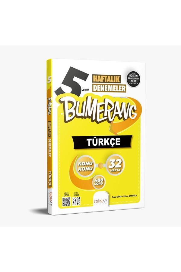 Günay Yayınları 2024 - 2025 Müfredat 5.Sınıf Yeni Nesil Bumerang 32 Haftalık Türkçe Denemelerı - Günay Yayınları - Image 1