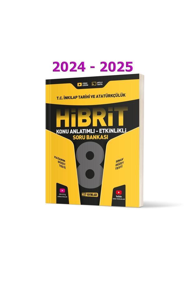 Hız Yayınları 8. Sınıf Hız 2024-2025 Lgs 8. Sınıf Hibrit T.C. İnkılap Tarihi Ve Atatürkçülük Soru Bankası - Hız Yayınları - Image 1