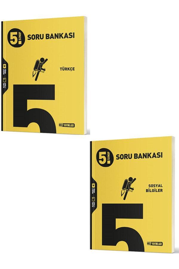 Hız Yayınları 5.Sınıf Türkçe, Sosyal Bilgiler Soru Bankası Seti - Hız Yayınları - Image 1