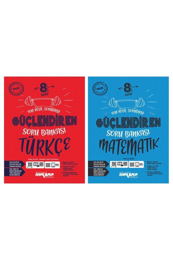 Ankara Yayıncılık 8. Sınıf Güçlendiren Türkçe + Matematik Soru Bankası Seti - Ankara Yayıncılık - Image 1