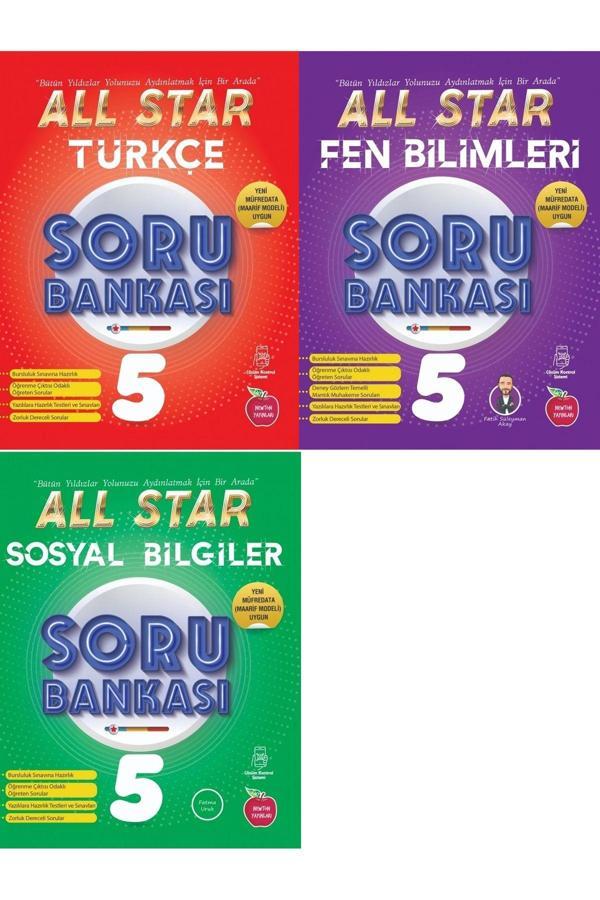 Newton Yayınları 5.Sınıf All Star Türkçe + Fen Bilimleri + Sosyal Bilgiler Soru Bankası (3 Kitap) - Newton Yayınları - Image 1