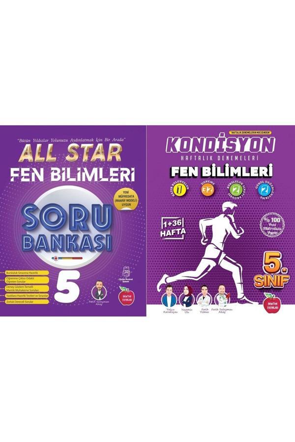 Newton Yayınları 5.Sınıf All Star Fen Bilimleri Soru Bankası+Kondisyon Haftalık Kazanım Denemeleri (2 Kitap) - Newton Yayınları - Image 1