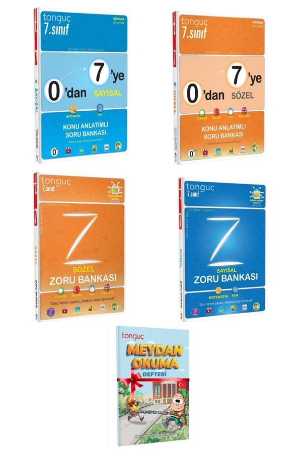 Tonguç Yayınları 0'Dan 7'Ye Konu Anlatımlı Soru B. Seti Ve 7. Sınıf Zoru Bankası Seti Meydan Okuma Def Hediyeli - Tonguç Yayınları - Image 1