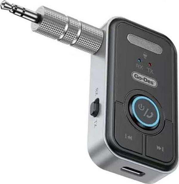 Go-Des Kablosuz Ses Alıcı Aux Girişli Bluetooth Receiver Go Des GD-BT206 Bluetooth Adaptör V5.3 - Image 1