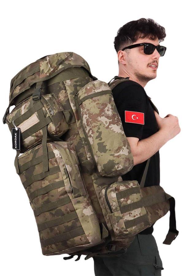 Kordak 110 Lt Su Geçirmez Cordura Kamuflaj Askeri Çanta - Dağcı Arazi Operasyon Çantası - Image 1