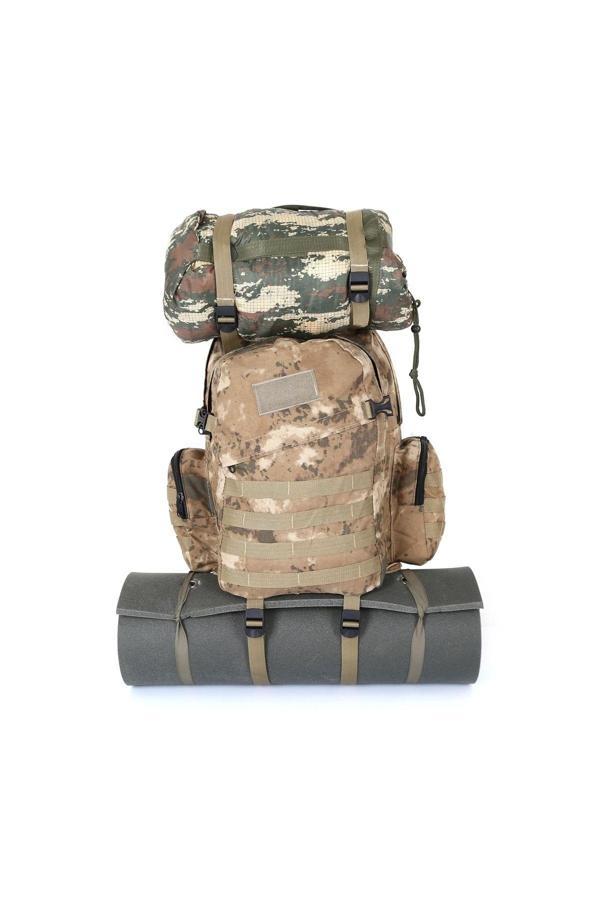 Kordak 75 Litre Jandarma Kamuflaj Outdoor Taktik Sırt Çantası - Çöl Kamuflaj Çanta - Image 1