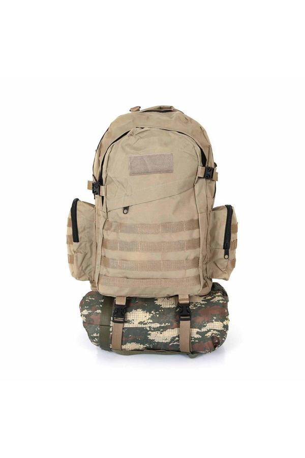 Kordak Bej Outdoor Taktik Sırt Çantası 75 L - Cepli Büyük Çanta - Image 1