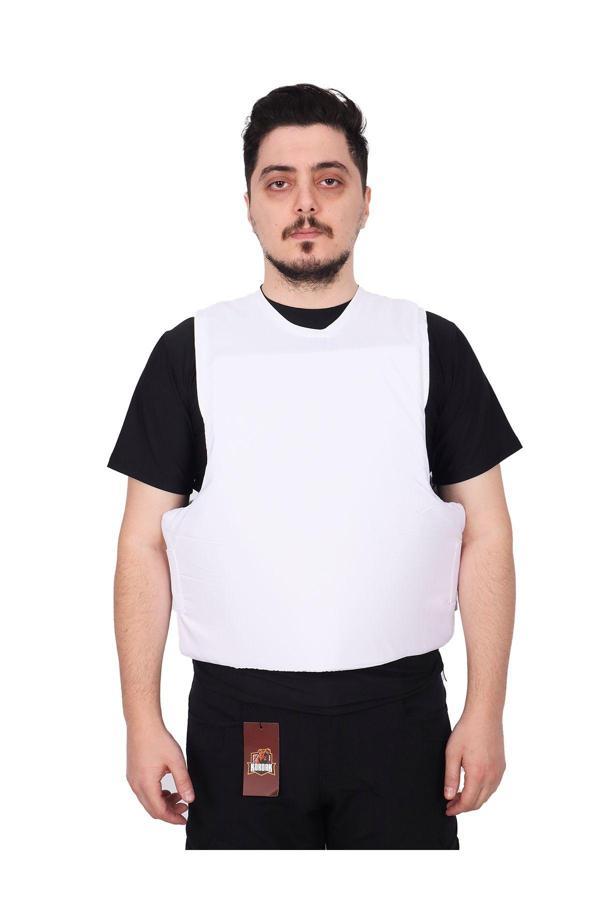 Kordak Beyaz Kurşun Geçirmez Yelek – Balistik Çelik Yelek (Seviye 3A) – Büyük Beden - Image 1