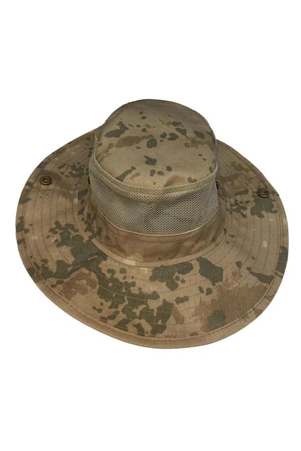 Asker Kolisi Jandarma Kamuflaj Askeri Jungle Şapka - Çöl Fötr Operasyon Şapkası - Image 1