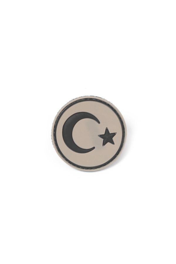 Kordak Yuvarlak Türk Bayrağı Bej Taktik Askeri Peç - Patch - Image 1
