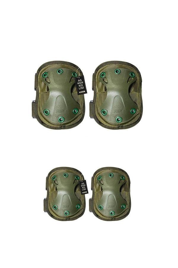 Asker Kolisi Haki Koruyucu Dizlik Ve Dirseklik Seti - Askeri Airsoft Motosiklet Bisiklet - Image 1